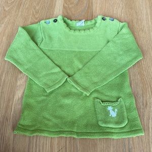 Organic Cotton sweater in green. GOTS-certified